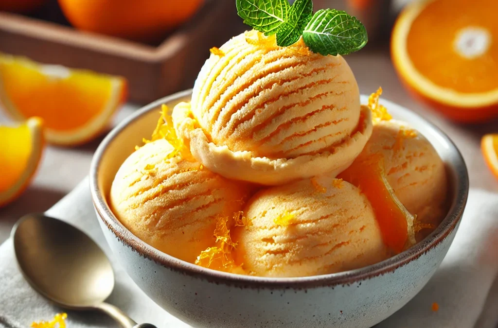 Helado de Naranja Casero